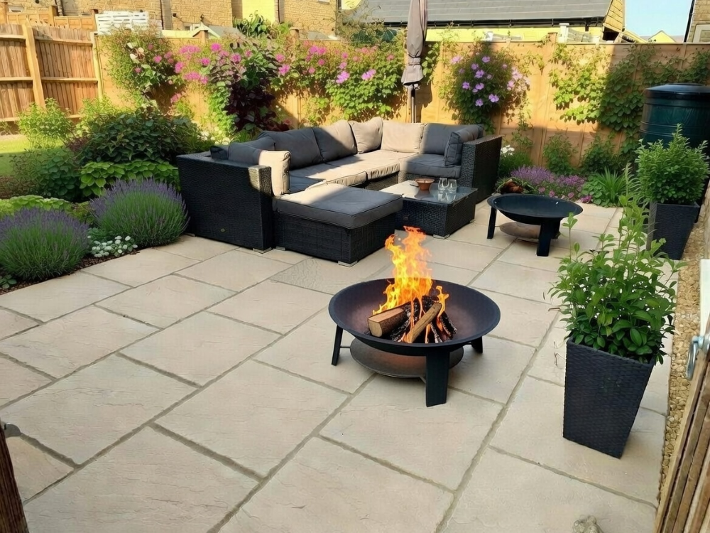 York Buff 600 x 600 landscape image Yorkstone Riven in Buff